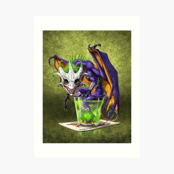 Jokers Wild Dragon cocktail Art Print
