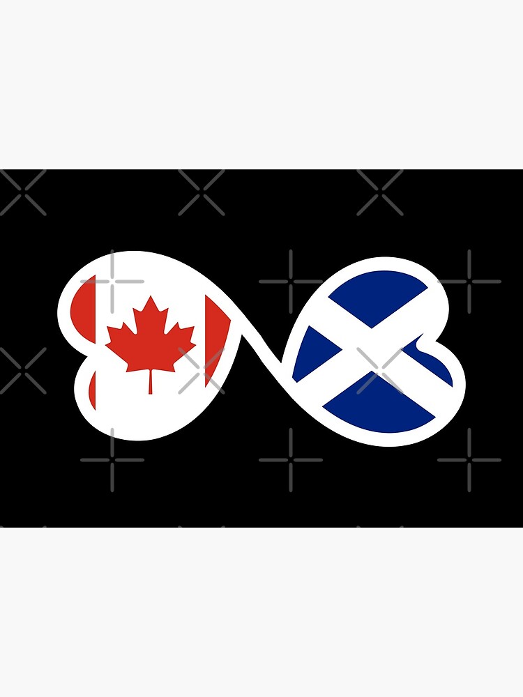"Scottish Canadian Scots Entwined Hearts Flags, Canada, Scotland" Mask