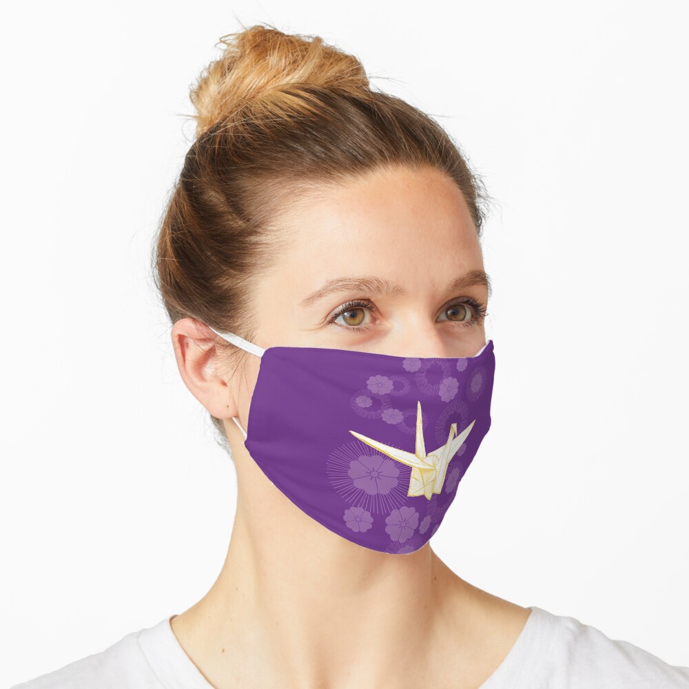 Paper Crane and Cherry Blossoms Mask