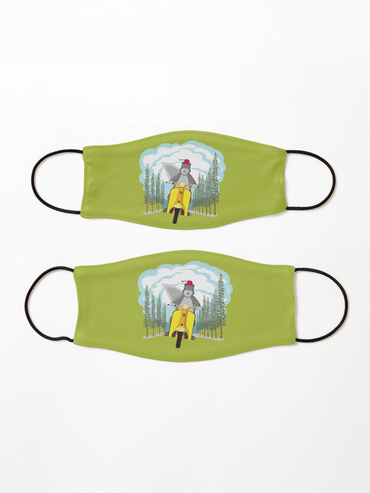 Alternate view of Squirrel on a Scooter Mask
