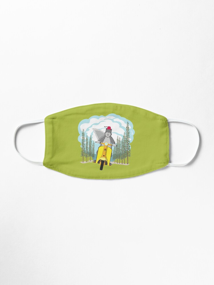 Alternate view of Squirrel on a Scooter Mask