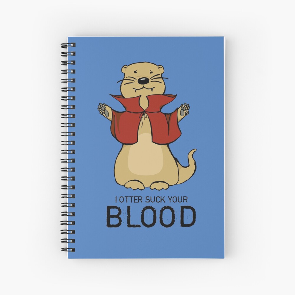 Otter Vampire Spiral Notebook