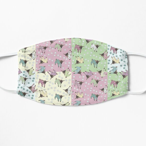 Pajama'd Baby Goats - Patchwork Flat Mask