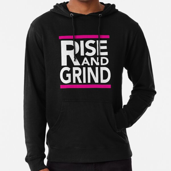 Rise and Grind - RUN DMC - Pink Lightweight Hoodie