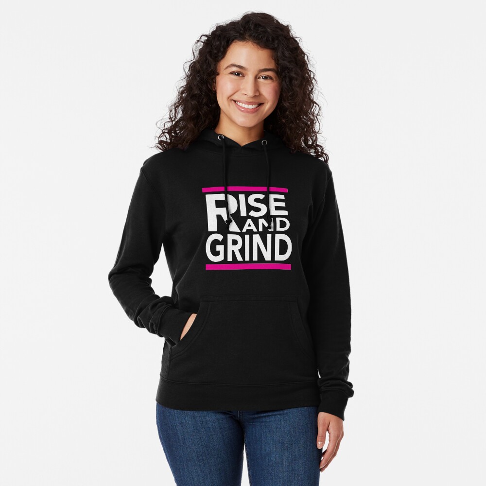 Rise and Grind - RUN DMC - Pink Lightweight Hoodie