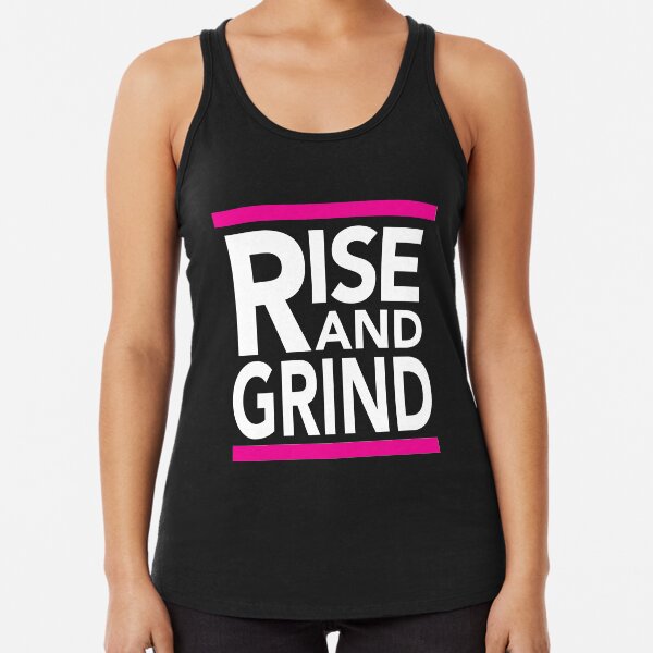 Rise and Grind - RUN DMC - Pink Racerback Tank Top