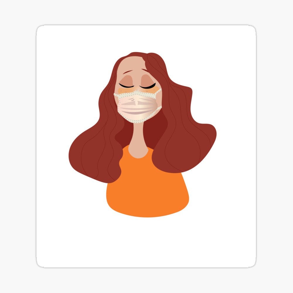 girl with long hair with a medical mask, without a medical mask, fairy tale character girl with long hair with a medical mask, without a medical mask, fairy tale character