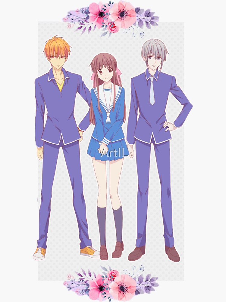 "Tohru, Yuki & Kyo (Fruits Basket)" Sticker by ArtIL ...