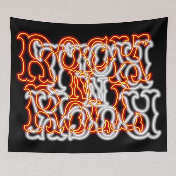 Item preview, Glowing Neon Hell vs Heaven RocK n RolL Anagram designed and sold by gkillerb.