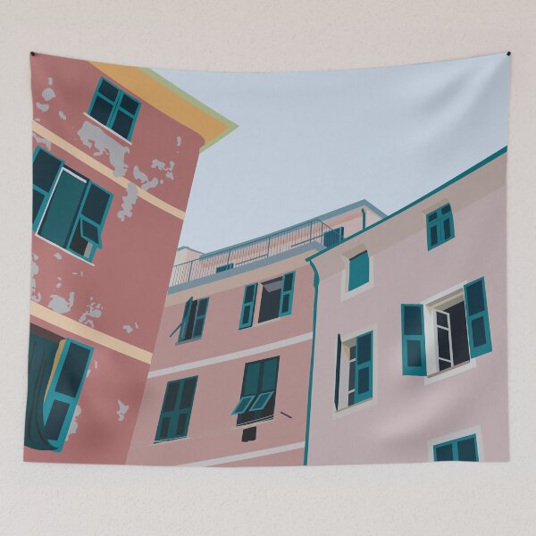 Item preview, Colorful buildings - cinque terre designed and sold by wwametlife.