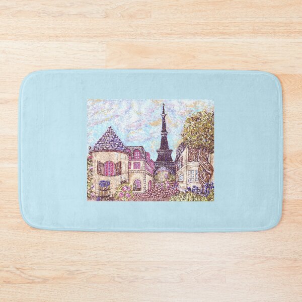 Item preview, Paris Eiffel Tower inspired pointillism landscape by Kristie Hubler designed and sold by kristiehubler.