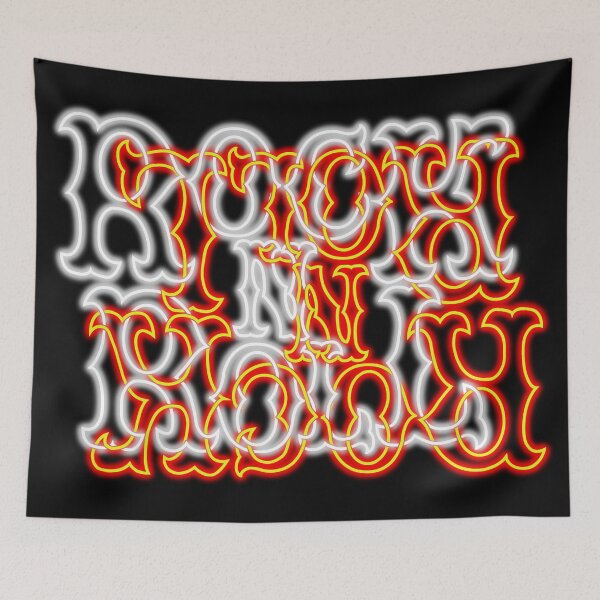 Item preview, Glowing Neon Heaven vs Hell RocK n RolL Anagram designed and sold by gkillerb.