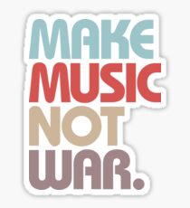 Make Music Not War (Vintage) Sticker