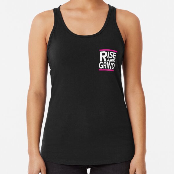 Rise and Grind - RUN DMC - Pink Racerback Tank Top