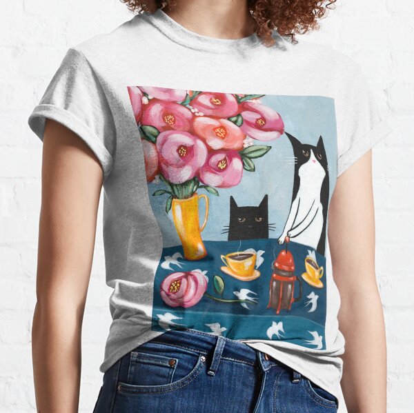 French Press Coffee Cats Classic T-Shirt
