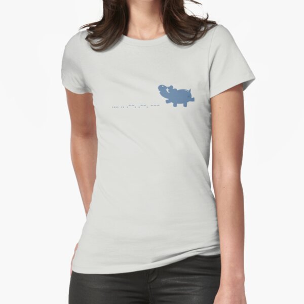 Hippo Code Fitted T-Shirt