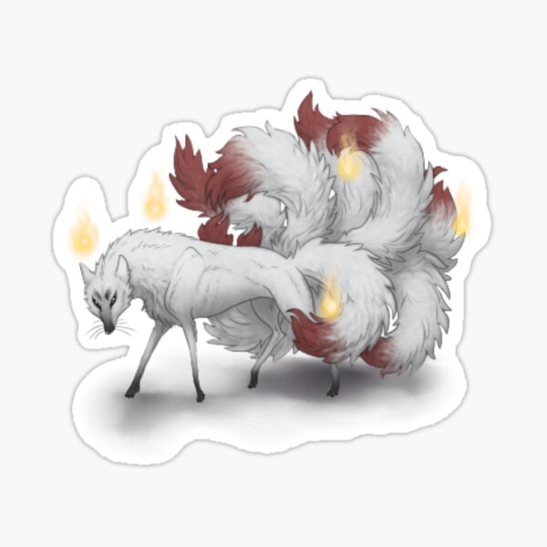 Kitsune Fire Sticker