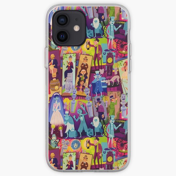 Collage de manoir rétro Coque souple iPhone