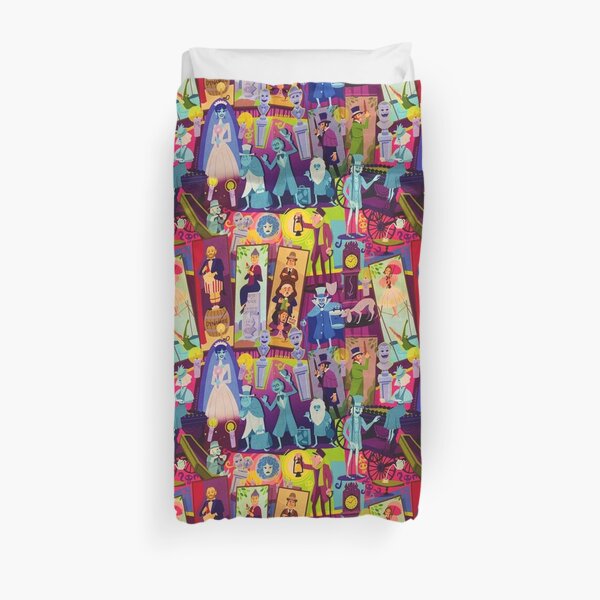 Retro Mansion Collage Duvet Cover
