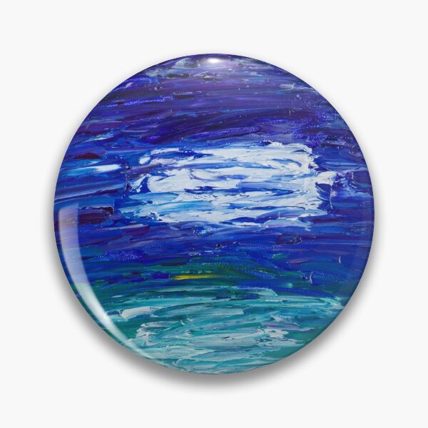 Item preview, Dark - abstract oil painting with soothing shades of dark blues and greens designed and sold by KarenRHarris.