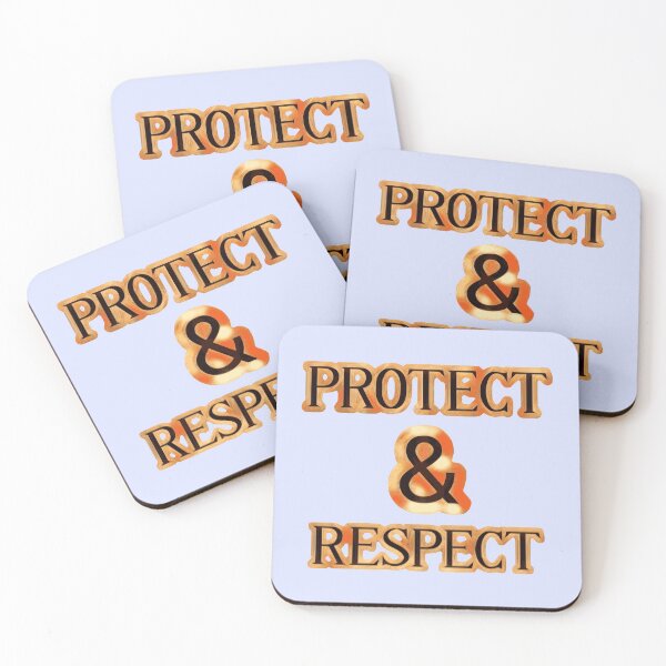 Item preview, Protect and respect words designed and sold by James Bieber.