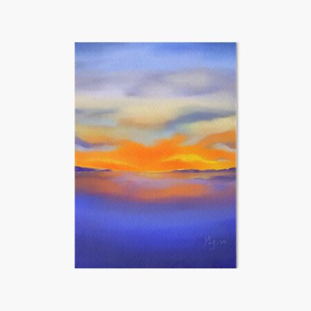 Sunset at the Lake 1 Art Board Print