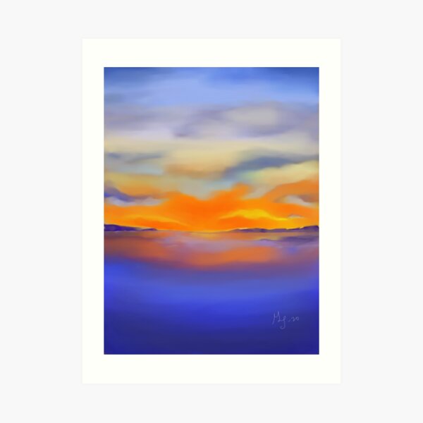 Sunset at the Lake 1 Art Print