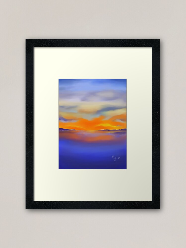 Alternate view of Sunset at the Lake 1 Framed Art Print
