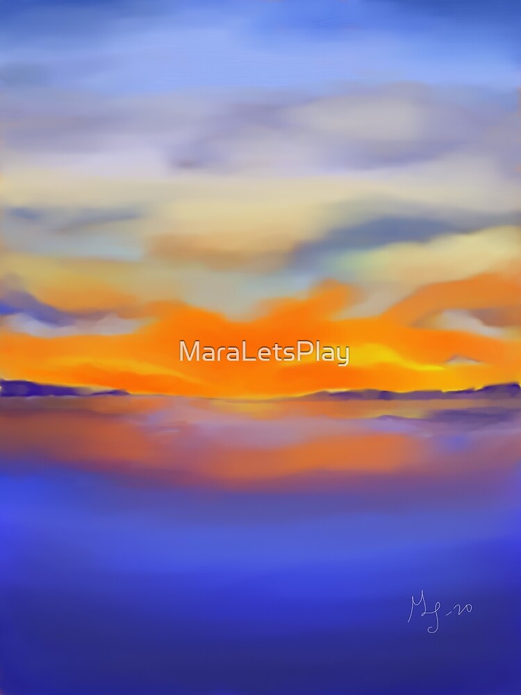 Sunset at the Lake 1 by MaraLetsPlay