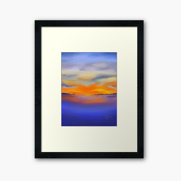 Sunset at the Lake 1 Framed Art Print