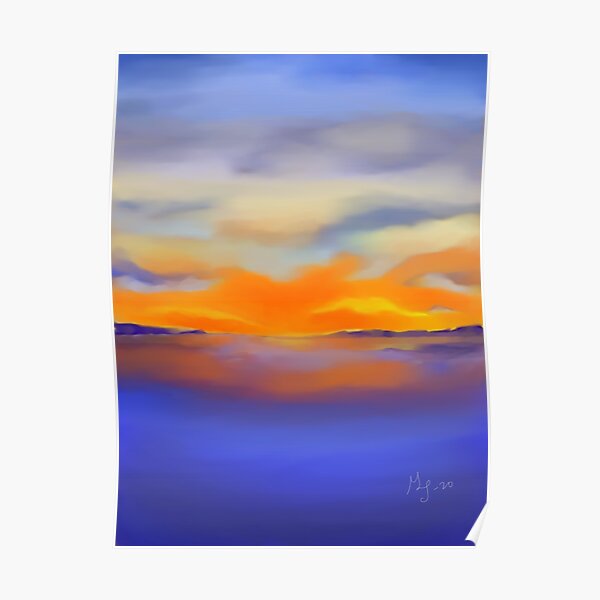 Sunset at the Lake 1 Poster