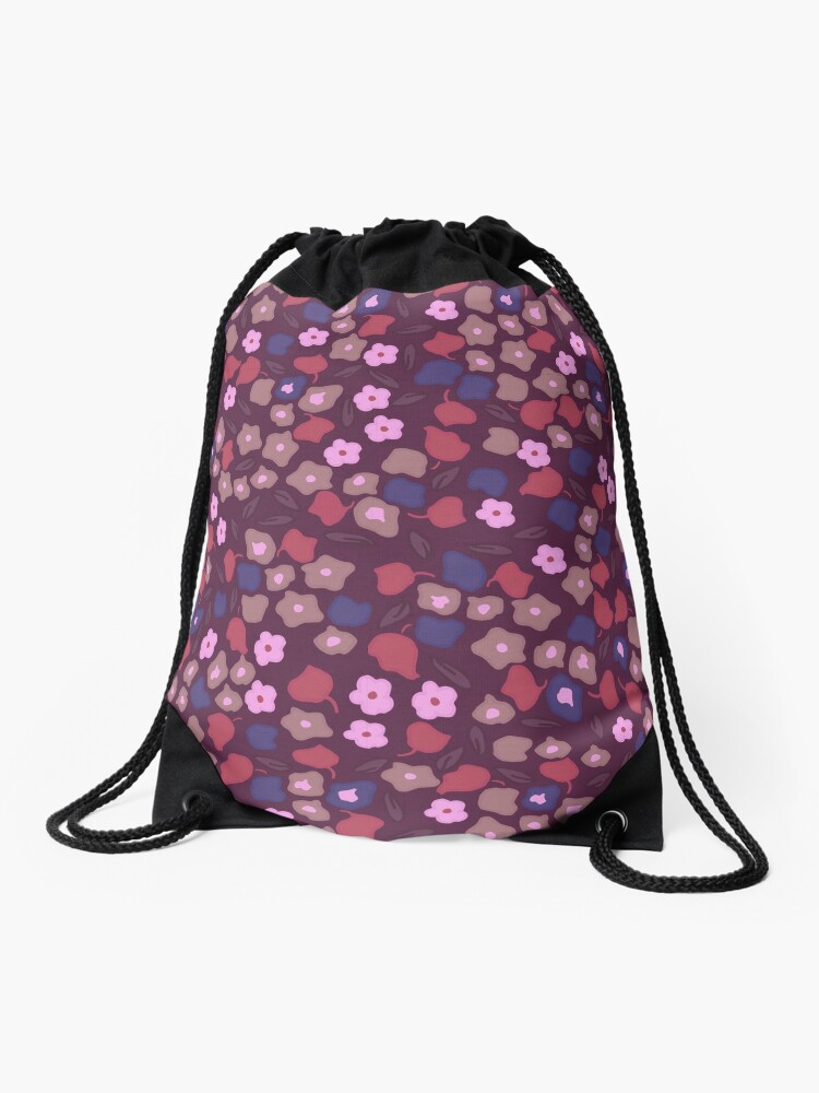 floral drawstring backpack