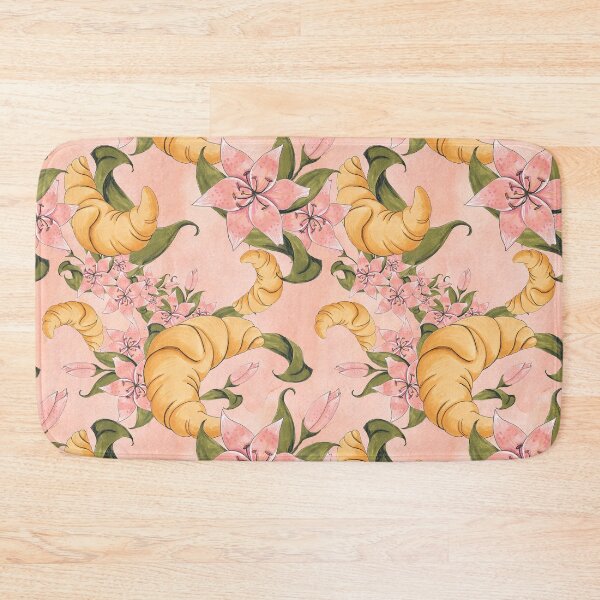 Item preview, CROISSANT & FLOWERS PATTERN designed and sold by ReignGFX.