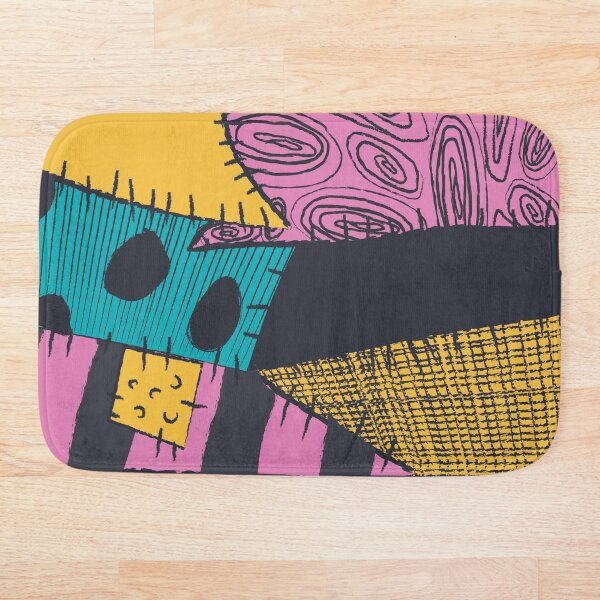 Nightmare Sewn Pattern Bath Mat
