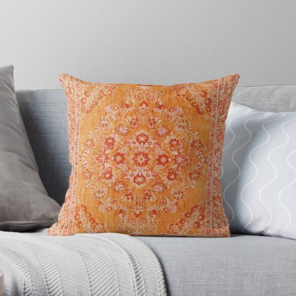 Traditionelles marokkanisches Design des orange-böhmischen Berbers Dekokissen