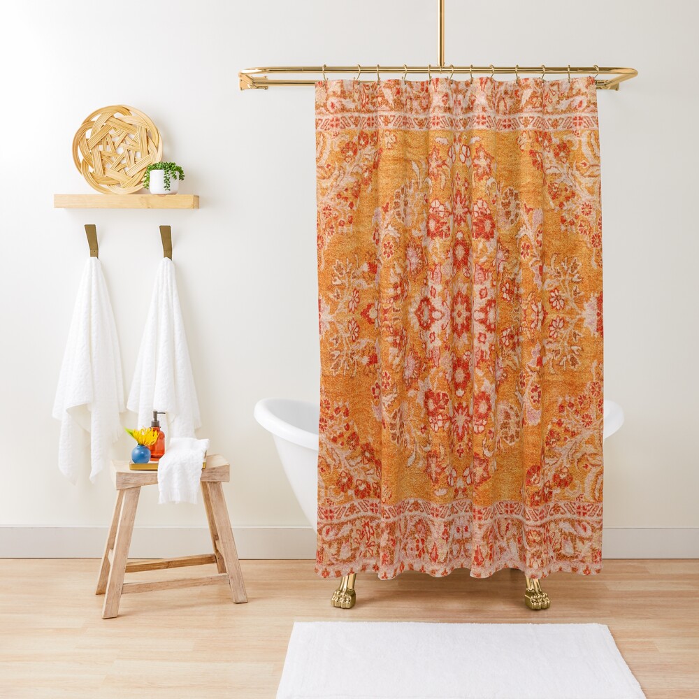 moroccan inspired shower curtain