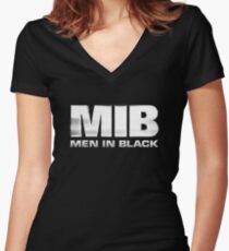 MIB Women's Fitted V-Neck T-Shirt