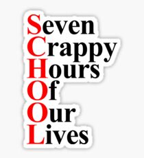 School acrostic Sticker