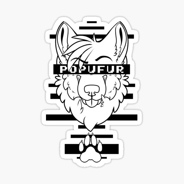 Item preview, POPUFUR -black text- designed and sold by 8Bit-Paws.