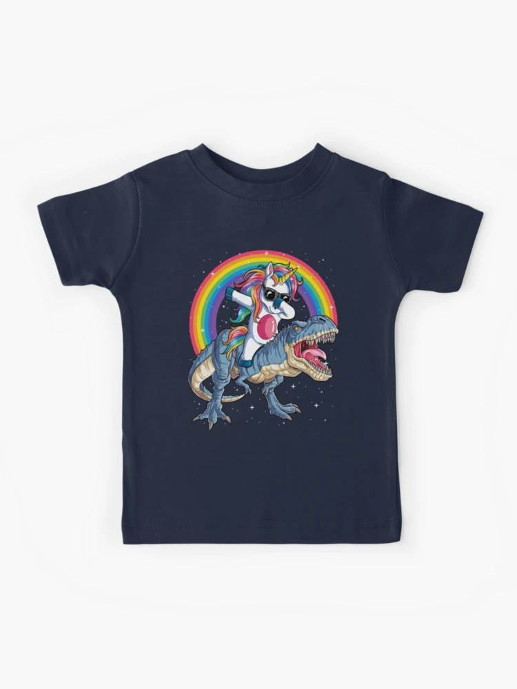 Dabbing Unicorn Shirt Girls Kids Women Rainbow Unicorns Men - TeeUni