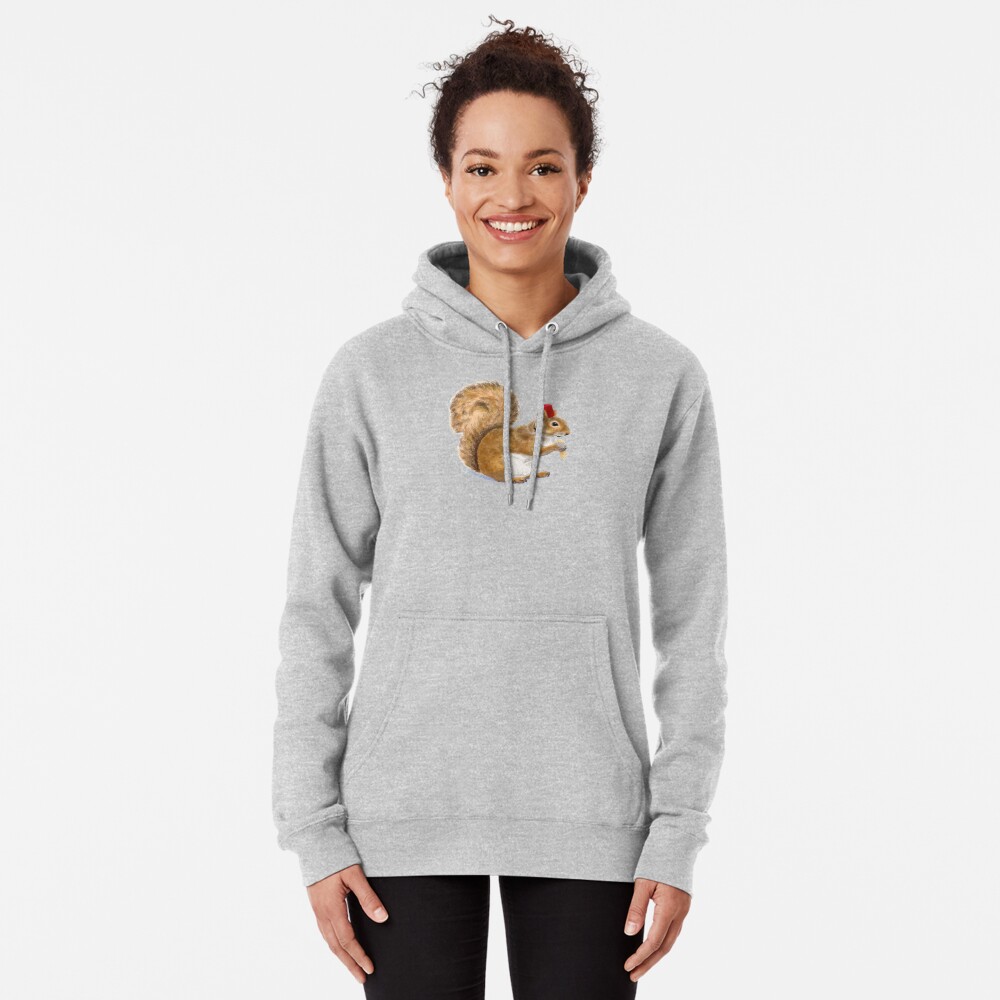 Fez Hat Squirrel Pullover Hoodie