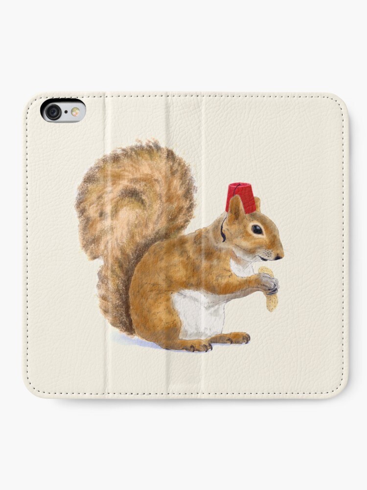 Alternate view of Fez Hat Squirrel iPhone Wallet