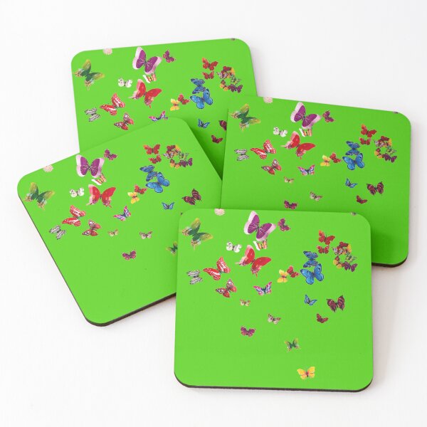 Item preview, Colorful butterflies Colors animal ,green background designed and sold by MarketVisionAV.