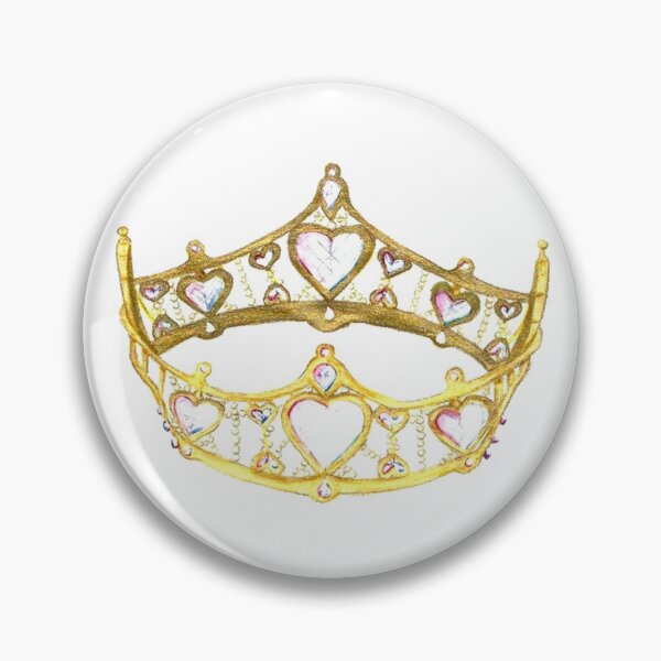Queen of Hearts gold crown tiara by Kristie Hubler Pin