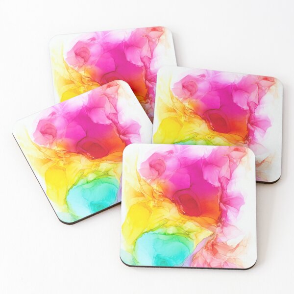 Artikelvorschau, Gloria Alcohol Ink Abstrakte Regenbogenmalerei entworfen und verkauft von puddleandink.