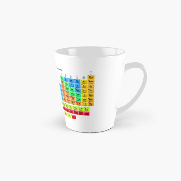 Vibrant HD Periodic Table with 118 Elements Tall Mug