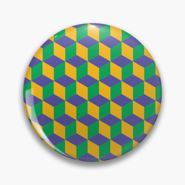 Item preview, Cube Optical Illusion Pattern - Green/Yellow/Blue designed and sold by sciencenotes.
