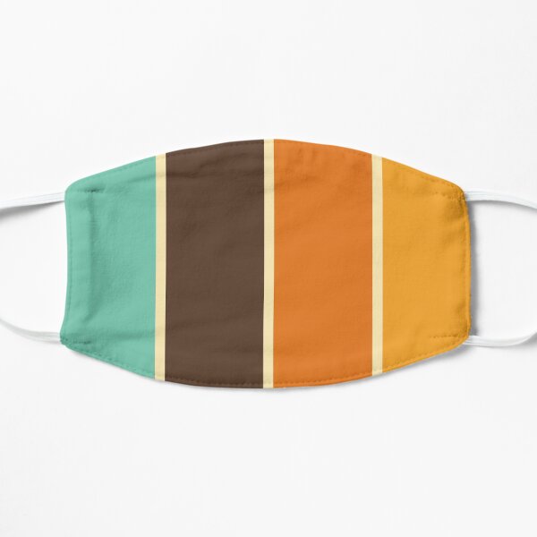 1970's Color Palette Retro Stripe Pattern Mask