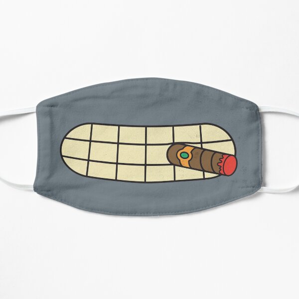 Cigar Smoking Robot Mask Flat Mask
