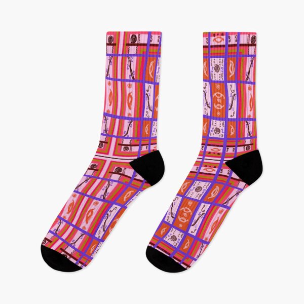 Item preview, Curvy Plaid Abstract Feminine Folk Art by Kristie Hubler designed and sold by kristiehubler.